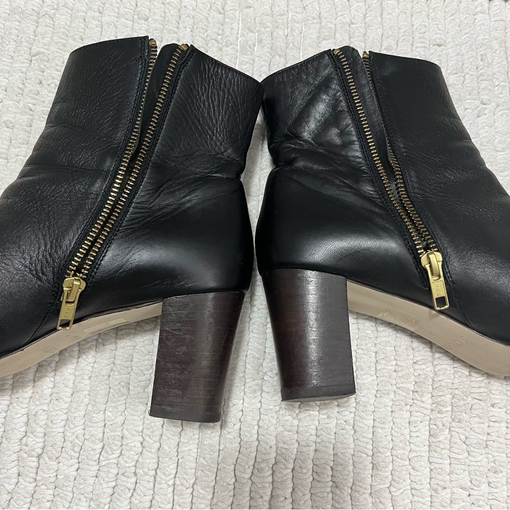 J. Crew Black Leather Ankle Boots Size 10‎ Women - Picture 9 of 16